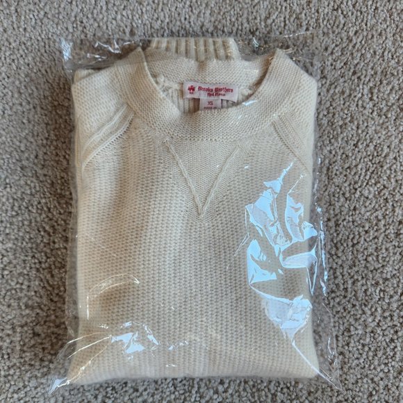 NWOT Brooks Brothers 100% cashmere "sweatshirt" sweater - Picture 10 of 11